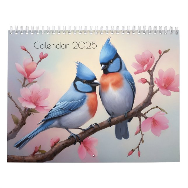 Calendário Arte de aquarelas de aves (Capa)
