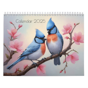 Calendário Arte de aquarelas de aves