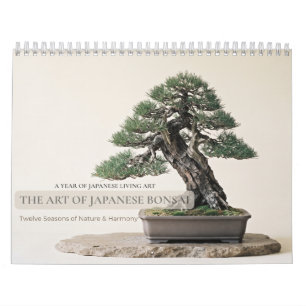 Calendário Arte de Bonsai Japonês na Parede
