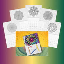 Arte de Contorno de Mandala para Colorir DIY -