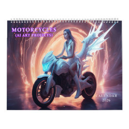 Calendário Arte de IA de Motocicletas