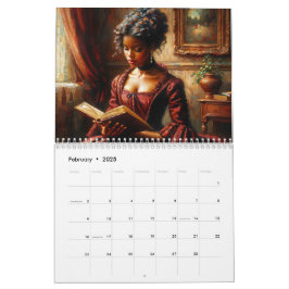 Calendário Arte de Mulheres Negras Lendo Livros