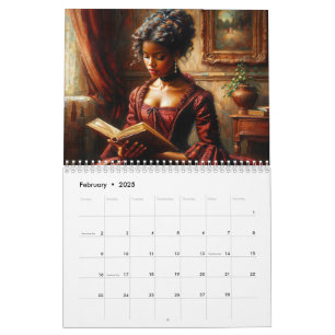 Calendário Arte de Mulheres Negras Lendo Livros