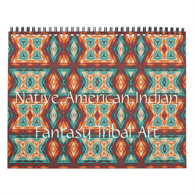 Calendário Arte de Padrão Indiano Nativo Americano (Capa)