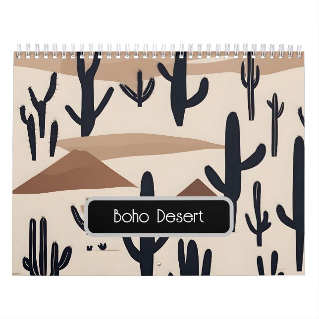 Calendário Arte do deserto de Boho (Capa)