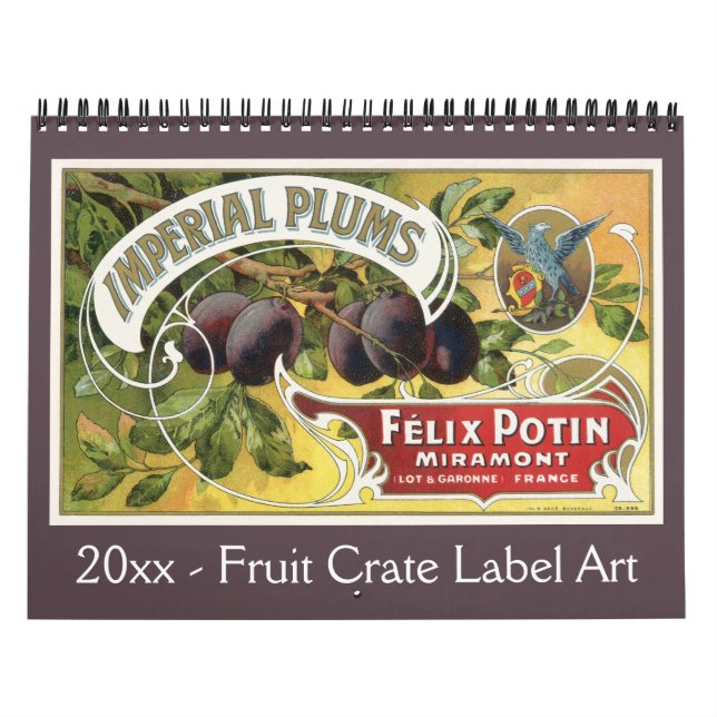 Calendário Arte do Rótulo de Taxa de fruta (Capa)