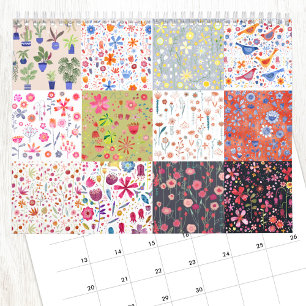 Calendário Arte Floral Botânica Nic Squirrell