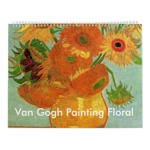 Calendário Arte floral de Van Gogh