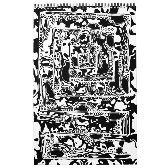 Calendário Arte Geométrica Preta E Branca 25 (Capa)