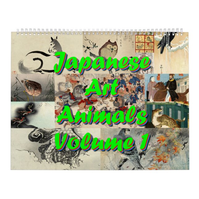 Calendário Arte Japonesa - Animais - Volume 1 (Capa)
