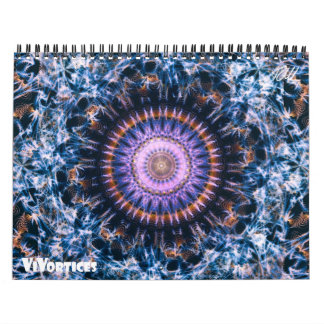 Calendário Arte Mandala Psicodélico Colorido Visionário