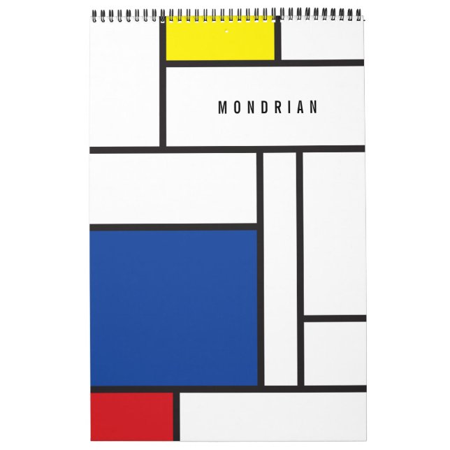 Calendário Arte Moderna De Stijl Geométrica Minimalista Mondr (Capa)