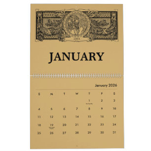 Calendário Arte Nova Mitologia Romana