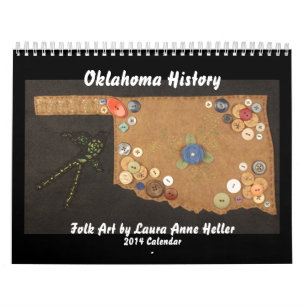 Calendário Arte popular da história de Oklahoma por Laura