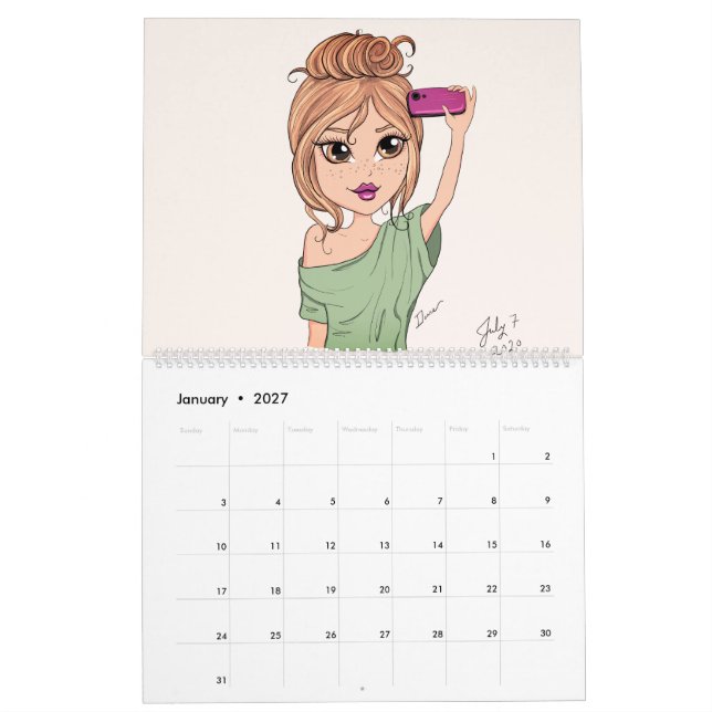 Calendário Arte Whimsical de Donna II (Jan 2027)