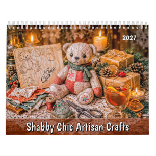 Calendário Artesanato Artístico Shabby Chic