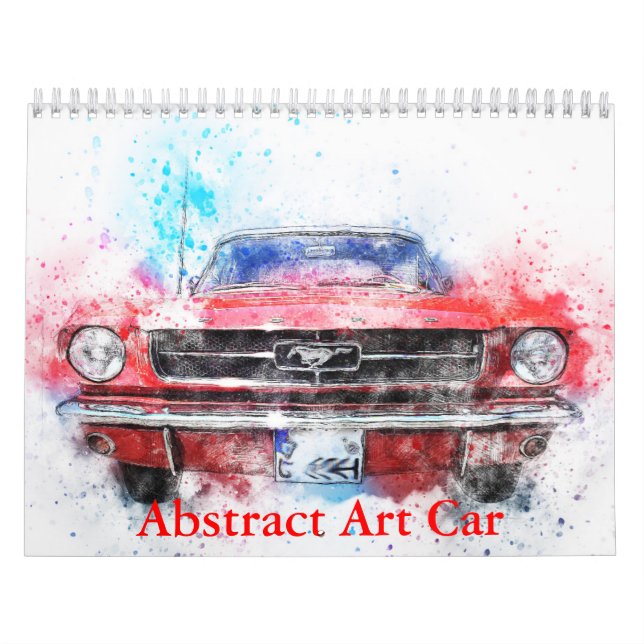 Calendário Artístico de Carros Abstratos (Capa)