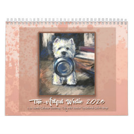 Calendário Artístico Westie por Deborah Borgo