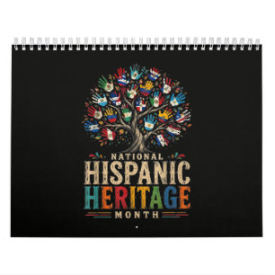 Calendário Árvore da Unidade do Mês da Herança Hispânica Vint
