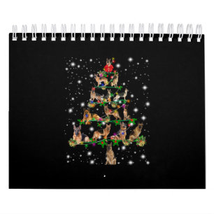 Calendário Árvore De Natal Alemã Abrangida Pela Lâmpada