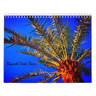 Calendário Árvores da data de Riyadh