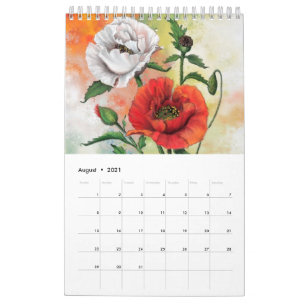 Calendário As 12 Maiores Flores Mais Bonitas Pintura De Pintu