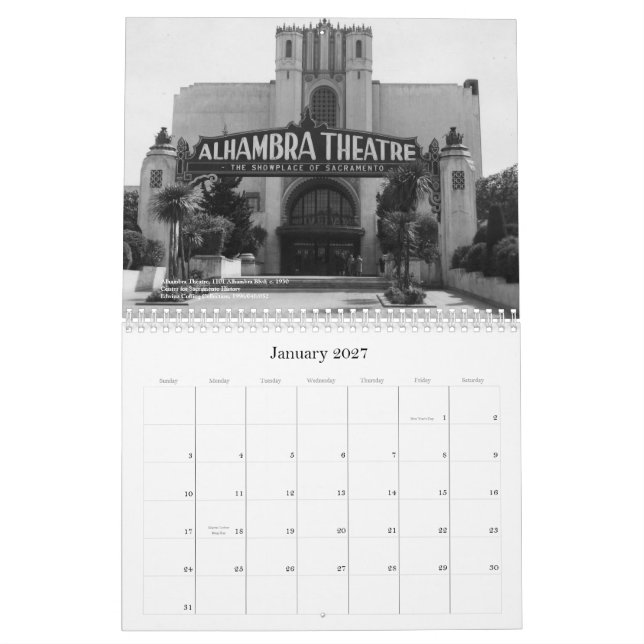 Calendário As estruturas perdidas de Sacramento (Jan 2027)