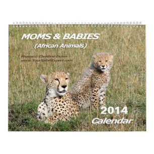 Calendário As mães & os animais africanos dos bebês Calendar