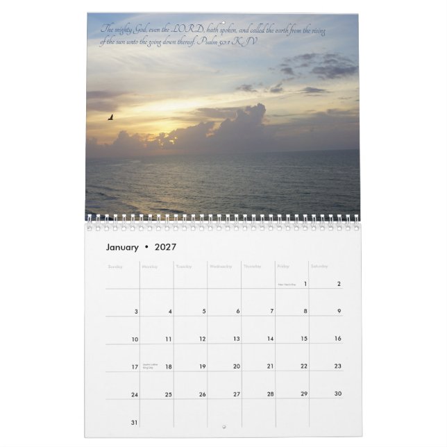 Calendário As Maravilhas da Natureza (Jan 2027)