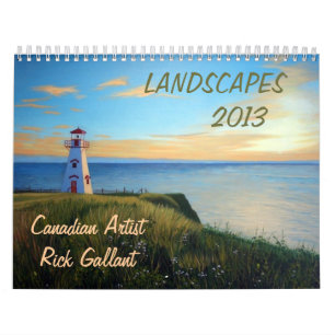 Calendário As paisagens Calendar pelo rick do artista de