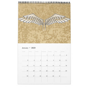 Calendário Asas bege