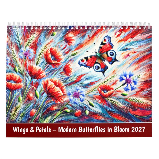 Calendário Asas e Pétalas – Borboletas Modernas em Flor (Capa)