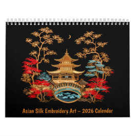 Calendário Asian Silk Embroidery Art – 2026 Calendar