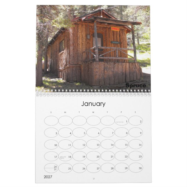 Calendário Aspen Park Cabins (Jan 2027)