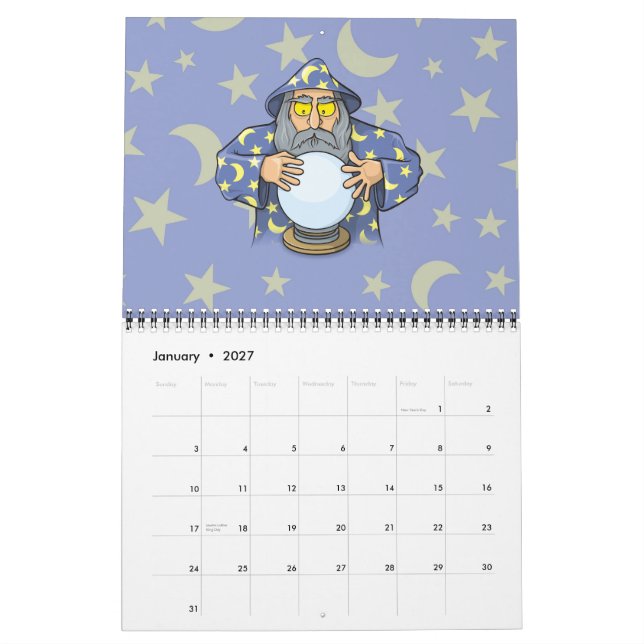 Calendário Assistente com Ball (Jan 2027)