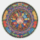 Calendário asteca 3" etiqueta redonda (Frente)