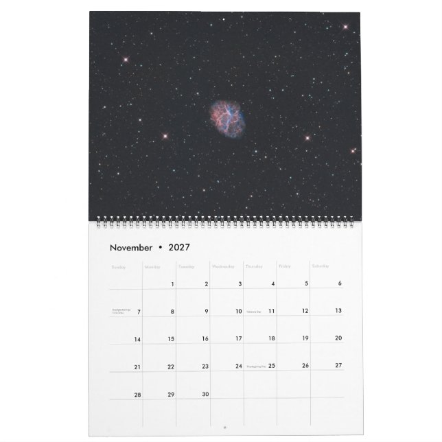 Calendário Astrofotografia de Craig Patterson (Nov 2027)