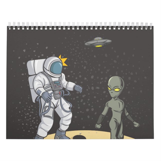 Calendário Astronauta e alienígena (Capa)