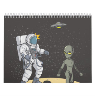 Calendário Astronauta e alienígena
