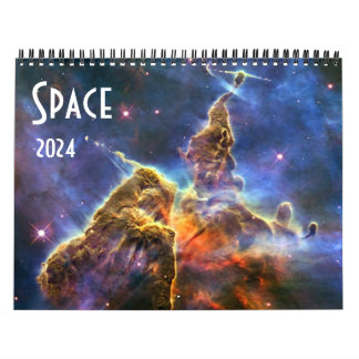 Calendário Astronomy NASA Space Universe Galaxy 2024 Sky