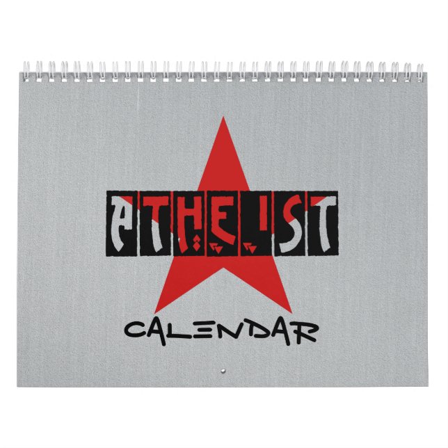 Calendário ateu do preto, das cinzas e do vermelho (Capa)