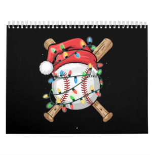Calendário Atleta de beisebol de Natal Esportes Papai Noel