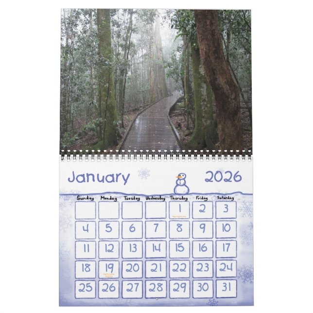 Calendário Austrália (Jan 2026)