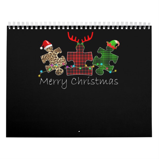 Calendário Autista| Feliz Natal Autismo Quebra-cabeça (Capa)