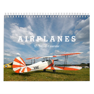 Calendário Aviões Antigos Biplanos 12 Meses