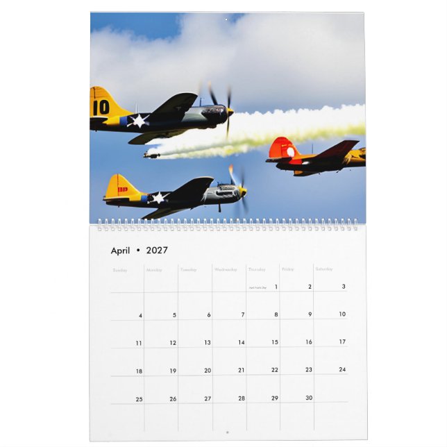Calendário Aviões imaginários (Abr 2027)