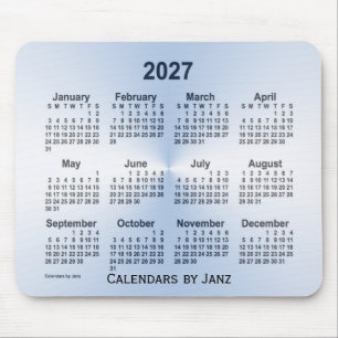 Calendário Azul Aço 2027 por Janz Mouse Pad