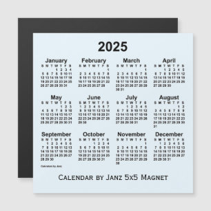 Calendário Azul Alice 2025 por Imagem 5x5 de Janz
