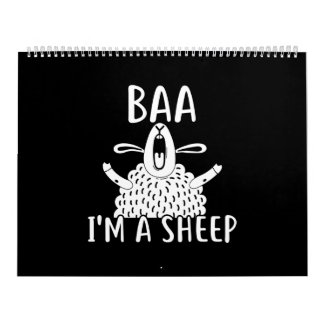 Calendário Baa I'm A Sheep | Proprietário de ovinos presente