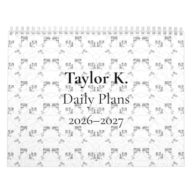 Calendário Back-to-School Minimal Line Pattern | Summer (Capa)